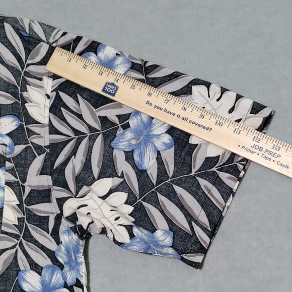 OP Ocean Pacific Men's Hawaiian Button Shirt Size Large Cotton Tropical Floral - Picture 11 of 12